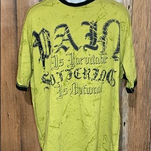 Blac Label 68 Premium  Rock Rivets Men's 3XL Shirt Fluorescent Green